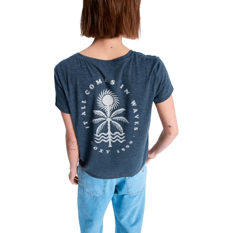 Roxy - Woen' aguna Green V Neck - T-hirt