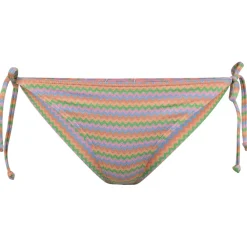 Roxy - Women's Wavy Stripe Cheeky Tie Side - Bikini-Bottom Papaya Wavy Stripe S Hot