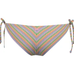Roxy - Women's Wavy Stripe Cheeky Tie Side - Bikini-Bottom Papaya Wavy Stripe S Hot