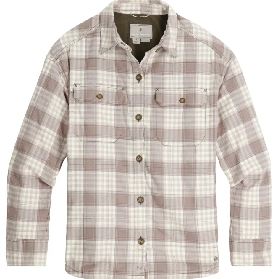 Royal Robbins Trekkingbekleidung|Shirts, Hemden & Longsleeves-- Women's Vista Flannel Shacket - Bluse Chalk Antelope Pld
