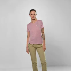 Salewa - Women's Eagle Minilogo Alpine Merino T-Shirt - Merinoshirt Quicksand Discount