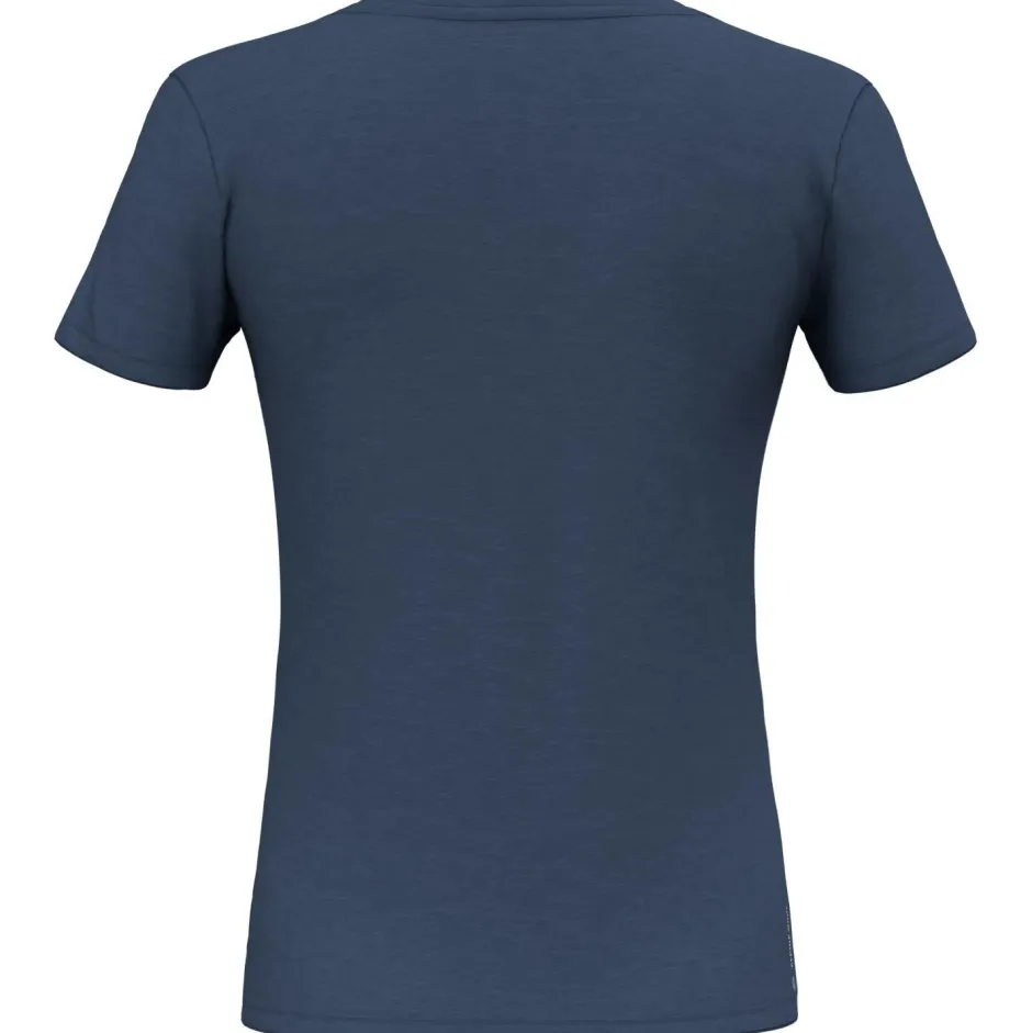 Salewa Wanderbekleidung|T-Shirts-- Women's Eagle Minilogo AM T-Shirt - Merinoshirt Shadow