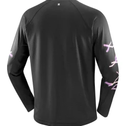 Salomon - SHKout Core L/S Tee GFX - Laufshirt Deep Black Sale