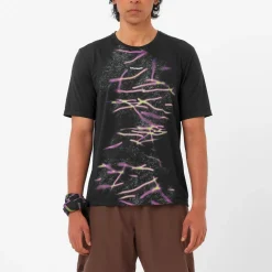 Salomon - SHKout Core S/S Tee GFX - Laufshirt Deep Black Discount
