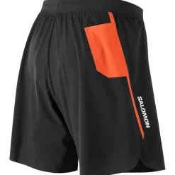 Salomon Laufbekleidung|Hosen-- S/Lab Speed Split 7'' Short - Laufshorts Deep Black / Fiery Red