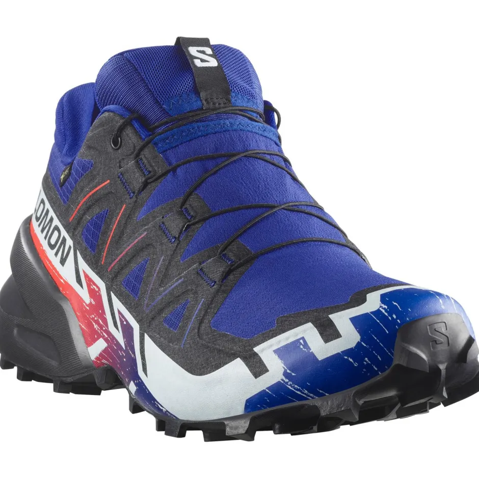 Salomon Trailrunningschuhe|Trail- & Laufschuhe-- Speedcross 6 GORE-TEX Equipe - Trailrunningschuhe Surf The Web / Fiery Red / White