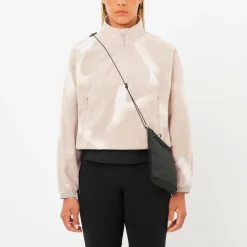 - Woen' Chroa Feece Crop Haf Zip - Feecepuover < Salomon Best