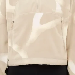 - Woen' Chroa Feece Crop Haf Zip - Feecepuover < Salomon Best