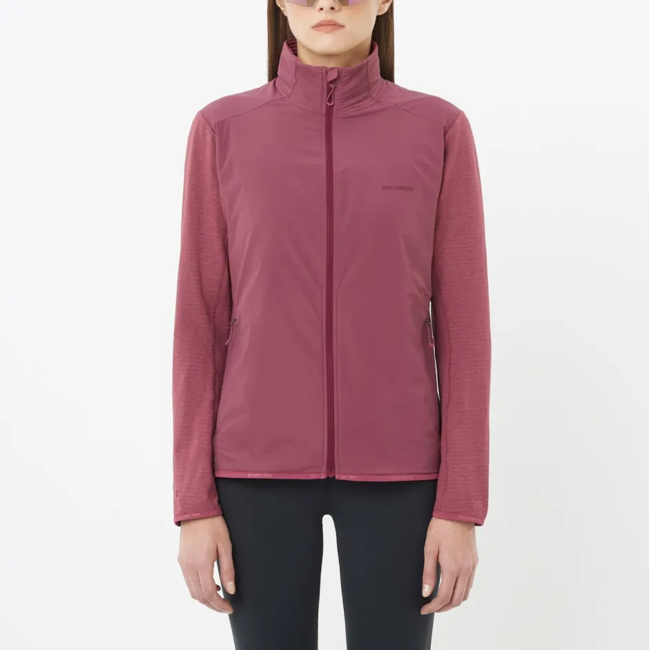 Salomon Laufbekleidung|Jacken-- Women's Essential Lightwarm Hybrid - Fleecejacke Nocturne