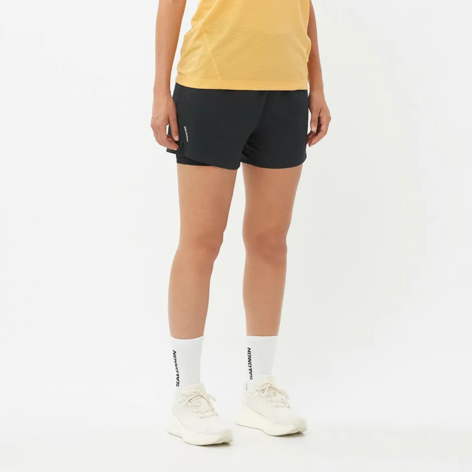 Salomon Laufbekleidung|Hosen-- Women's SHKout Core 2in1 4 - Laufshorts