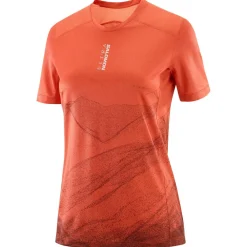 Salomon - Women's S/Lab Ultra Print - Laufshirt Burnt Sienna Best