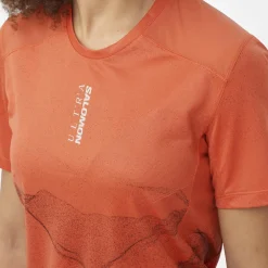 Salomon - Women's S/Lab Ultra Print - Laufshirt Burnt Sienna Best