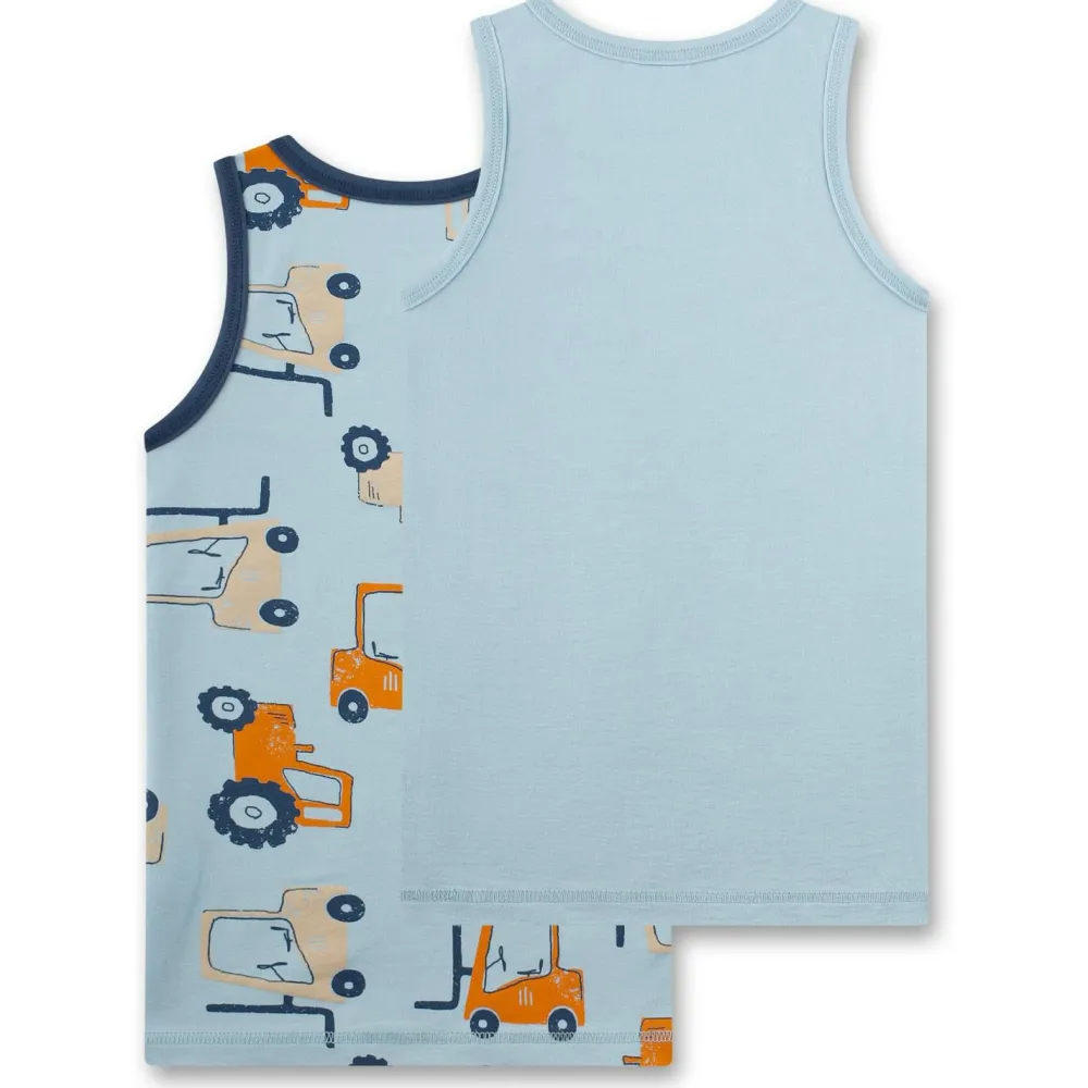 Sanetta - Kid's DP Shirt 337190+337191 - Top Blue Pale Clearance