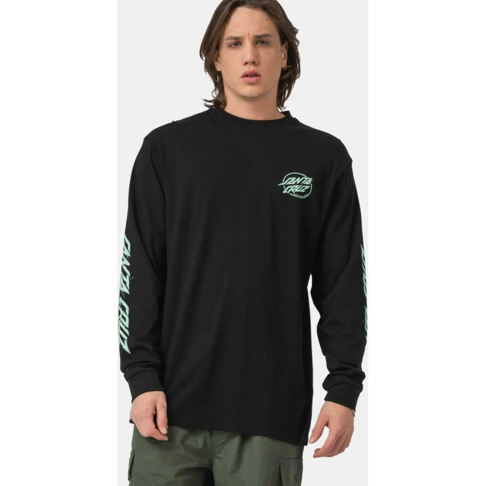 Santa Cruz - Cyber Dot L/S T-Shirt - T-Shirt Black Discount