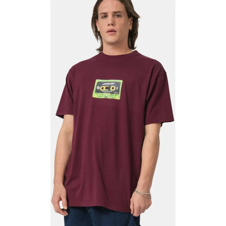 Santa Cruz T-Shirts|Shirts, Hemden & Longsleeves-- Reason for Living Mixtape - T-Shirt Dark Cherry