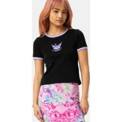 Santa Cruz - Women's Night Critter Mini T-Shirt - T-Shirt Black Clearance