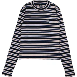 Santa Cruz - Women's Opus Dot Mock Neck L/S Top - Longsleeve Multi Stripe Clearance