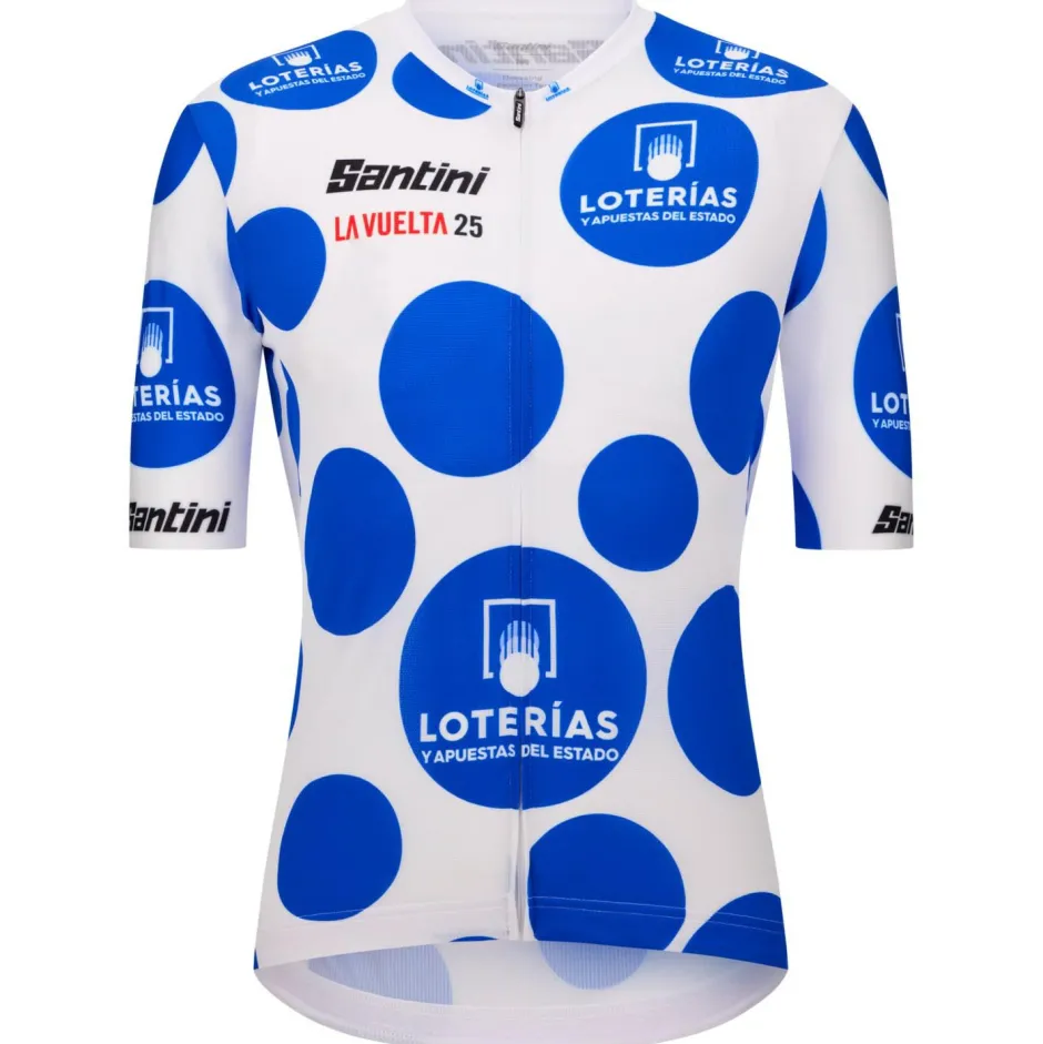 Santini - a Vueta Poka Dot Jerey - Radtrikot