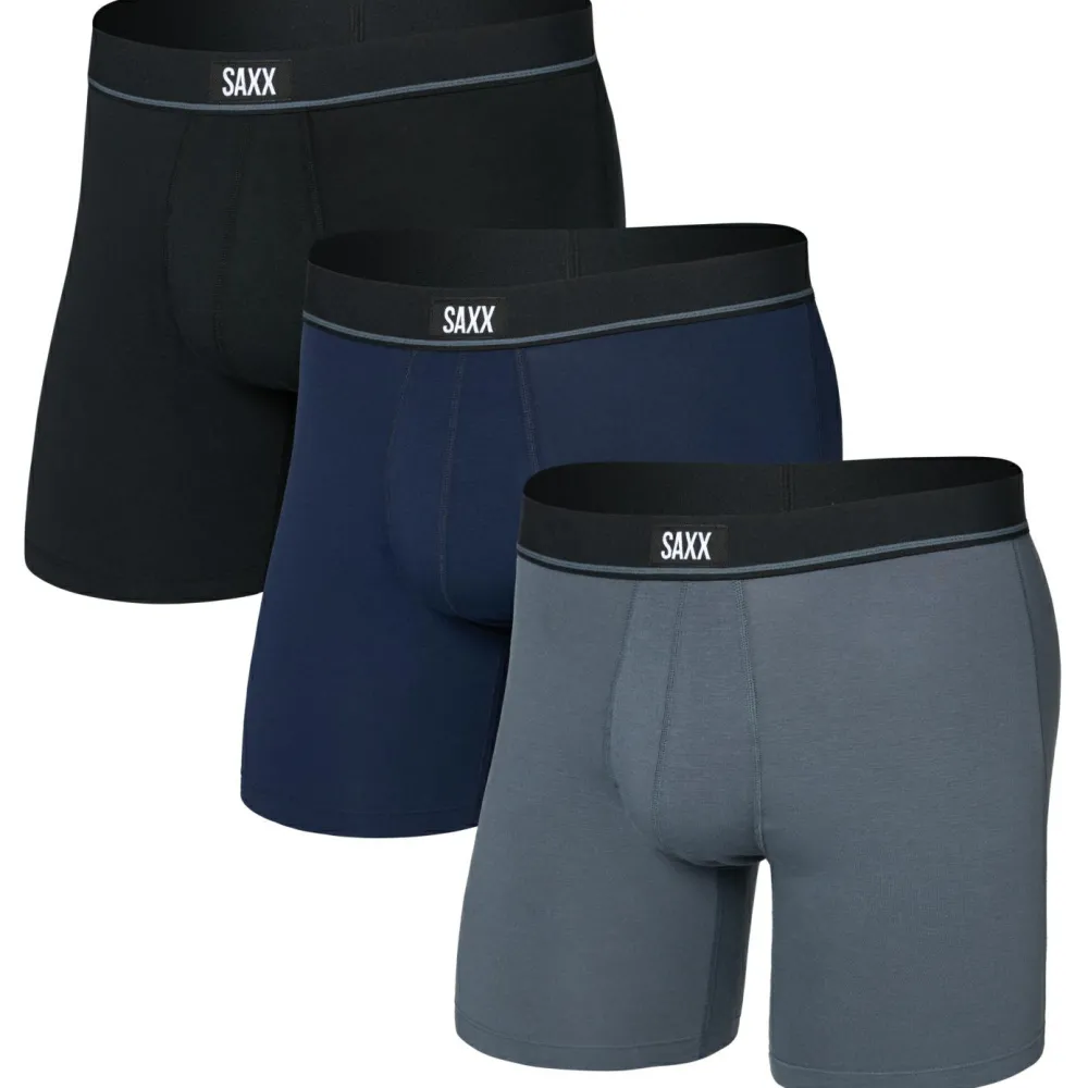 Saxx - Essential Cotton Boxer Brief Fly 3-Pack - Alltagsunterwäsche Outlet