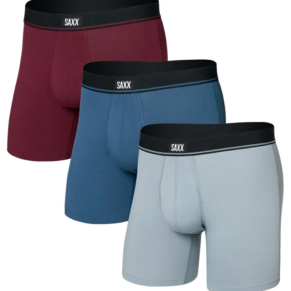 Saxx - Essential Cotton Boxer Brief Fly 3-Pack - Alltagsunterwäsche Outlet