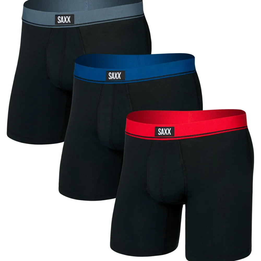 Saxx - Essential Cotton Boxer Brief Fly 3-Pack - Alltagsunterwäsche Outlet