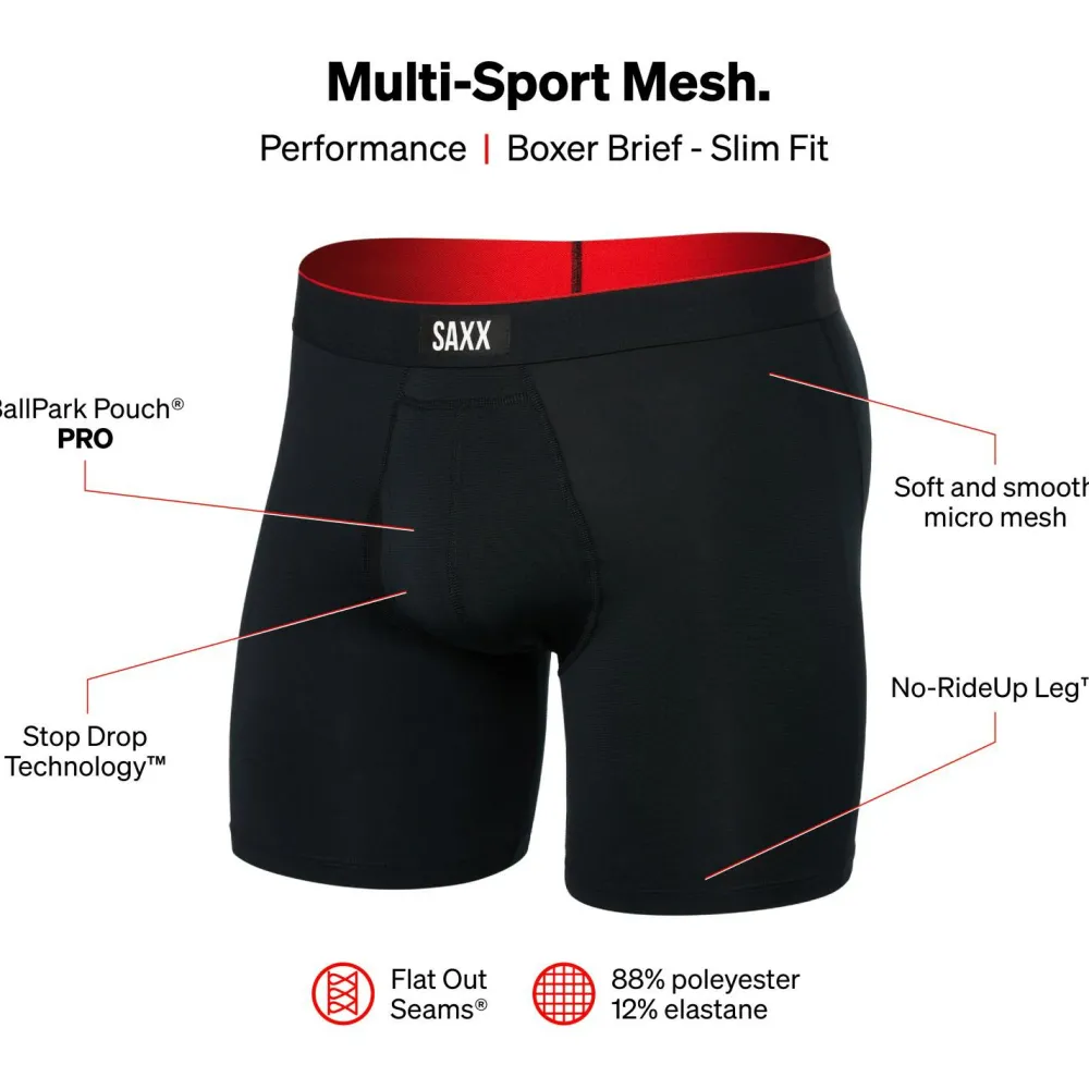 Saxx - Multi-Sport Mesh Boxer Brief Fly - Kunstfaserunterwäsche Clearance
