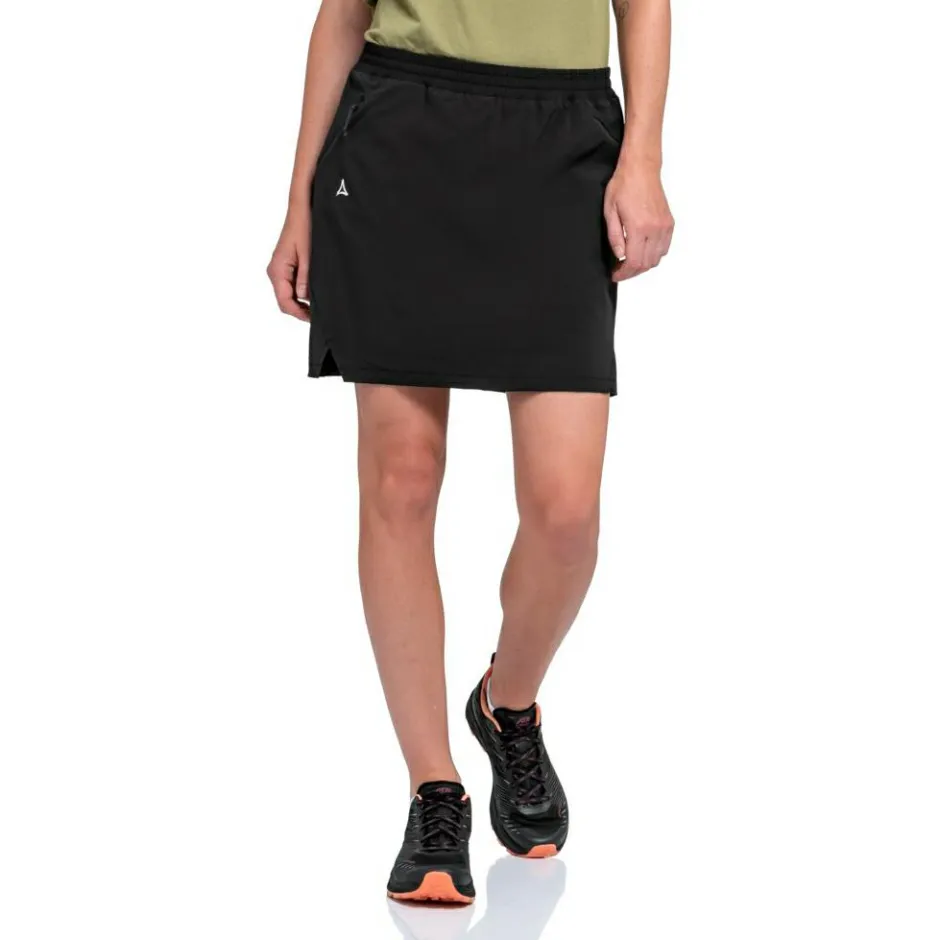 Schu00f6ffel Wanderbekleidung-Schöffel - Women's Skirt Style Blaueis - Rock Black