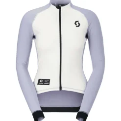 Scott Fahrradbekleidung|Radtrikots-- Women's Jersey RC Pro Warm L/S - Radtrikot Cotton White / Heather Purple