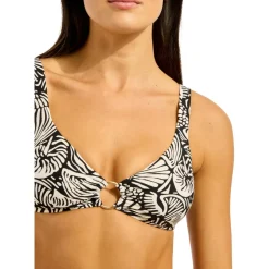 Seafolly Bademode-- Women's C Shells Ring Front Tank - Bikini-Top