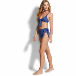 Seafolly Bademode|Alltagsbekleidung-- Women's Cleo Twist Tie Front Bralette - Bikini-Top Indigo
