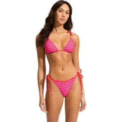 Seafolly Bademode-- Women's Mesh Effect Slide Tri - Bikini-Top