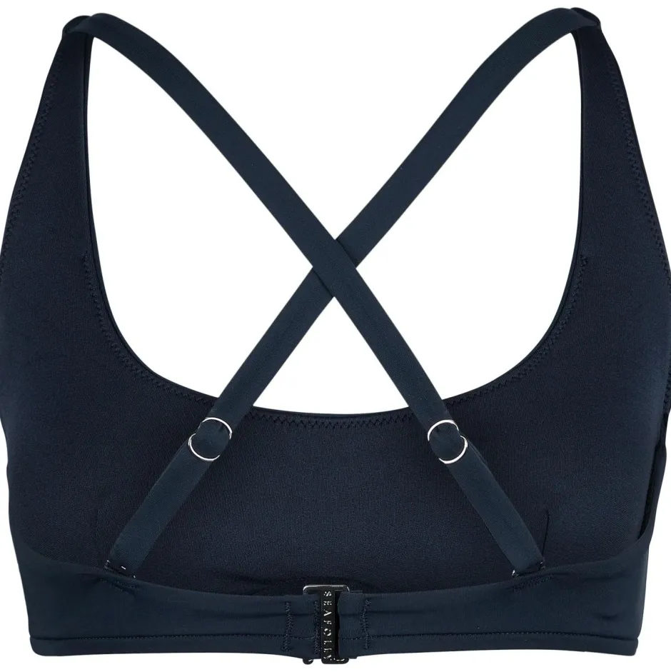 Seafolly Bademode-- Women's Collective Dd Scoop Neck Halter - Bikini-Top Black
