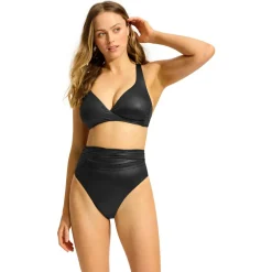 - Women's Soleil DD Wrap Front Halter Bra - Bikini-Top < Seafolly