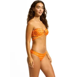 Seafolly Bademode-- Women's Soundwave Hipster Tie Side - Bikini-Bottom