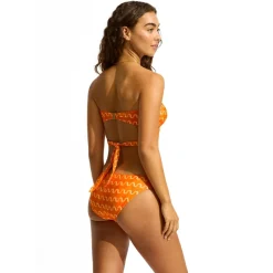Seafolly Bademode-- Women's Soundwave Hipster Tie Side - Bikini-Bottom