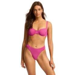 Seafolly - Collective High Leg Ruched Side Pant - Bikini-Bottom