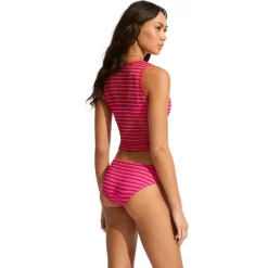 Seafolly - Collective High Leg Ruched Side Pant - Bikini-Bottom