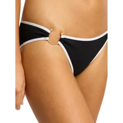 Seafolly - Women's Beach Bound Ring Side Hipster Pant - Bikini-Bottom Hot