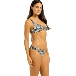 Seafolly - Women's C Shells Reversible Hipster - Bikini-Bottom Black Best