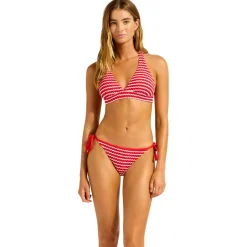 Seafolly - Women's Mesh Effect Multi Fit Longline Tri - Bikini-Top