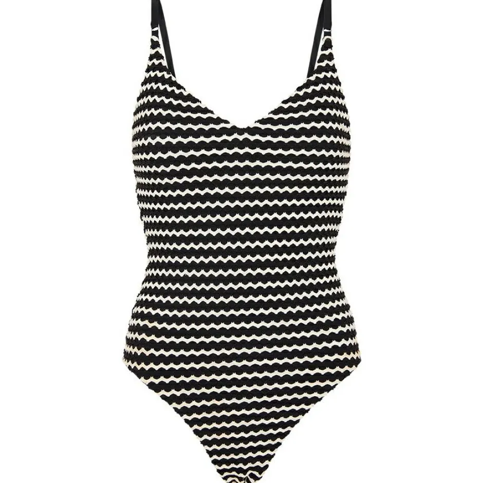 Seafolly - Women's Mesh Effect V Neck One Piece - Badeanzug