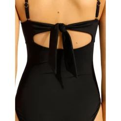 Seafolly - Women's S.Collective MultiFit Square Neck Onepiece - Badeanzug Black Clearance