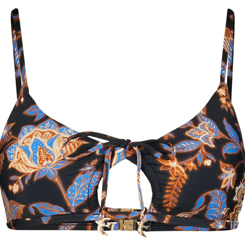 Seafolly - Women's Silkroad Drawstring Keyhole Bralette - Bikini-Top Online