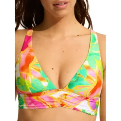 Seafolly - Women's Wonderland Longline Tri - Bikini-Top Fuchsia Rose Outlet