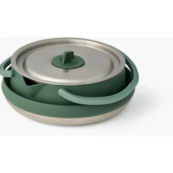 Sea to Summit Trekkingausrüstung|Outdoor-Küche-- Detour Stainless Steel Collapsible Kettle Laurel Wreath Green