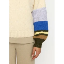 Selfhood Pullover & Hoodies|Alltagsbekleidung-- Women's Striped Mohair Sweater - Pullover