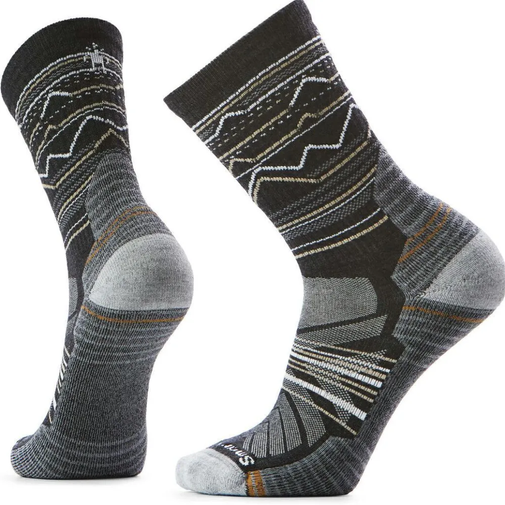 - Hike Light Cushion Mountain Range Pattern Crew - Wandersocken < Smartwool Hot