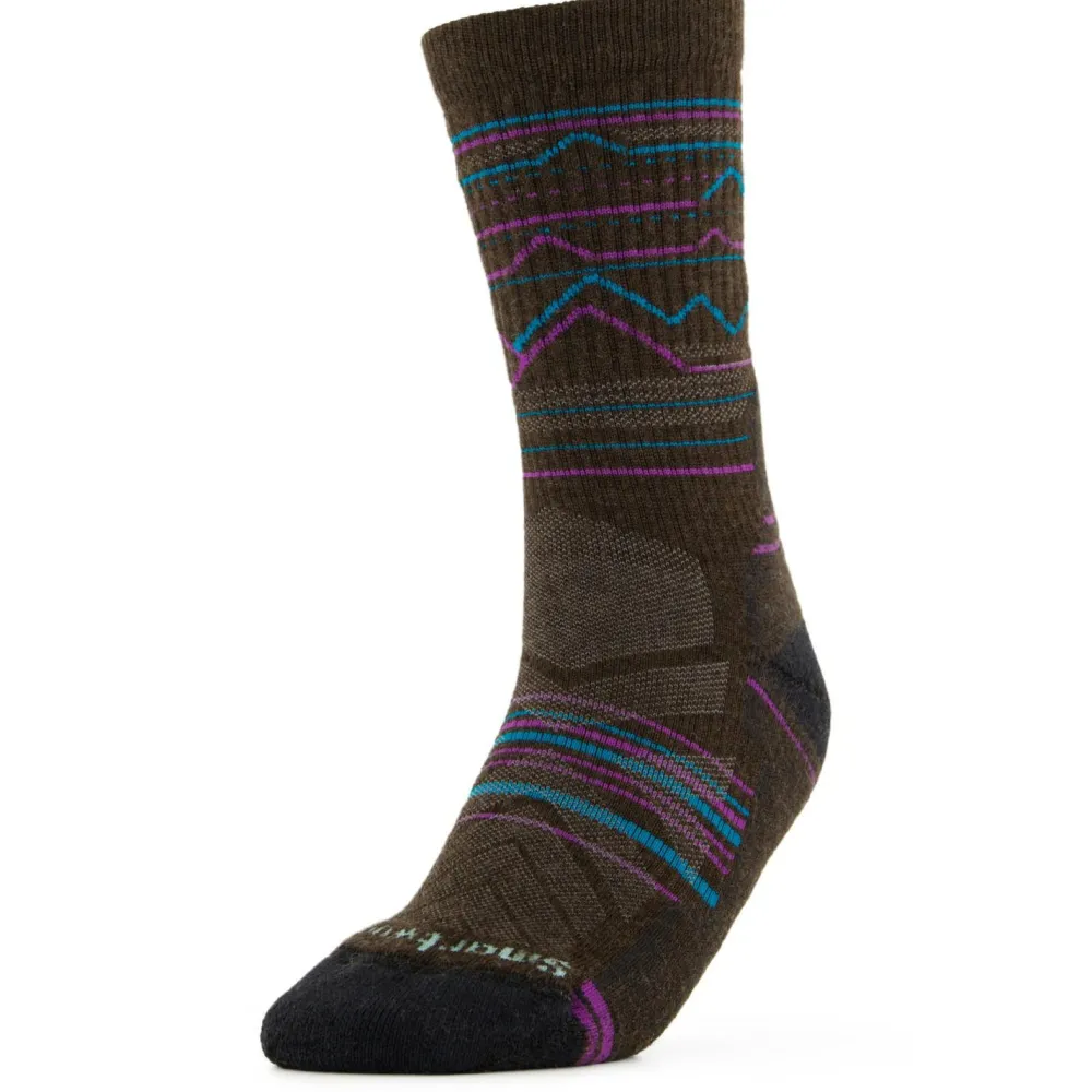 - Hike Light Cushion Mountain Range Pattern Crew - Wandersocken < Smartwool Hot