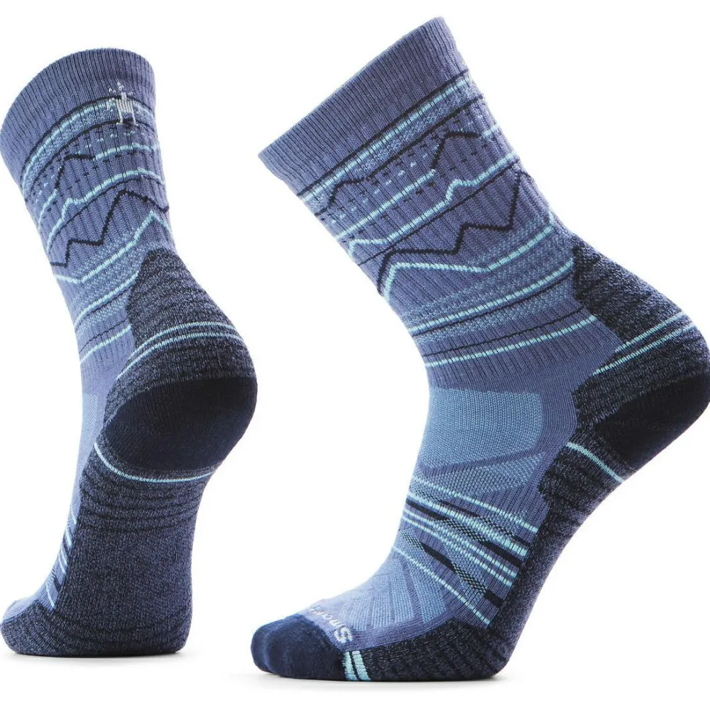 - Hike Light Cushion Mountain Range Pattern Crew - Wandersocken < Smartwool Hot