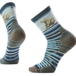 Smartwool Wandersocken|Merinosocken-- Hike Targeted Cushion Bear Stripe Mid Crew Socks - Wandersocken